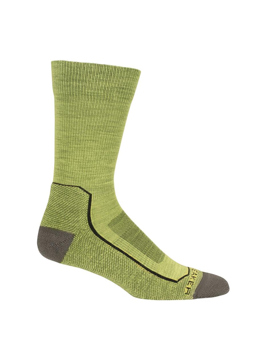 Men's Icebreaker Merino Hike+ Light Crew Socks Shine / Loden | CA 1907YXFU